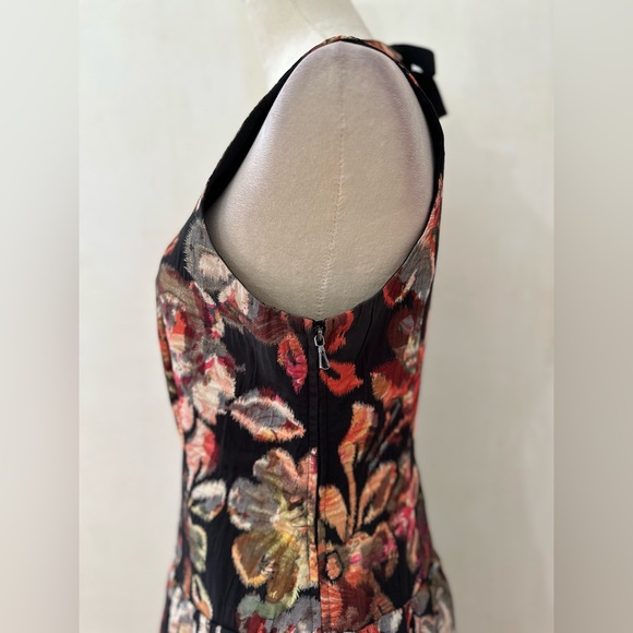 ANTHROPOLOGIE Leifsdottir Floral Brocade Drop Waist Mini Dress EUC Size 8 - Picture 7 of 12